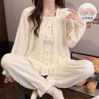 ราคา ชุดนอนผู้หญิงแขนยาวสไตล์ญี่ปุ่น ทำจากผ้าฝ้ายบางเบานุ่ม สำหรับฤดูใบไม้ผลิและฤดูใบไม้ร่วง (44473515945)