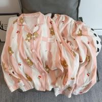 ราคา ชุดนอนผู้หญิงแขนยาว เมฆผ้าฝ้าย สไตล์ชาแนล สำหรับฤดูใบไม้ผลิและฤดูใบไม้ร่วง ชุดลำลองสองชิ้น (29441880926)