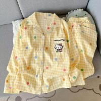 ราคา HelloKitty ชุดนอนผู้หญิง แขนยาว กางเกงขายาว สไตล์ใหม่ เหมาะกับฤดูใบไม้ผลิและใบไม้ร่วง (46450181117)