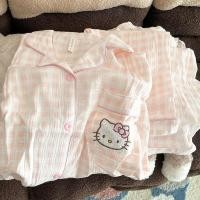 ราคา สวัสดี คิตตี้ ชุดนอนผู้หญิงฤดูใบไม้ผลิฤดูใบไม้ร่วงกางเกงขายาวแขนยาวผ้าฝ้ายเมฆน่ารักการ์ตูนสามารถสวมใส่นอกบ้านเสื้อผ้า (44018909435)