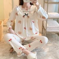 ราคา ชุดนอน น่ารักสไตล์เจ้าหญิงแขนยาวชุดนอนผู้หญิงฤดูใบไม้ร่วงฤดูหนาวการ์ตูนญี่ปุ่นนักเรียนสามารถสวมใส่นอกบ้านสูทสไตล์สาว (49750050943)