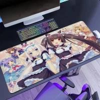 ราคา Nekopara แผ่นรองเมาส์ 40x90 ซม XXL ขนาดใหญ่สําหรับ FPS eSports เกมลื่นแป้นพิมพ์สํานักงานแผ่นรองเม้าส์ (43026085787)