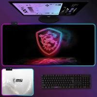ราคา แผ่นรองเมาส์ MSI RGB RGB Luminous 900X400 มม แผ่นรองโต๊ะขนาดใหญ่เข้ารหัส Anti Skid แผ่นรองเมาส์ขนาดใหญ่สุด (25046520626)