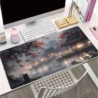 ราคา แผ่นรองเมาส์สําหรับเล่นเกมขนาดใหญ่หมึกแบบดั้งเดิมการออกแบบภูมิทัศน์วัสดุยางกันลื่นแป้นพิมพ์ตกแต่งเดสก์ท็อปเสื่อ400 900มม (52600581922)