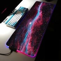ราคา Space Gaming RGB แผ่นรองเมาส์ขนาดใหญ่ Home Mousepad Gamer Office Universe XXL LED แผ่นรองเม้าส์โต๊ะคีย์บอร์ด Pad XXXl แผ่นรองเมาส์ DOTA (27653494911)
