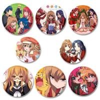 ราคา 32 44 58 มม อะนิเมะสาวเข็มกลัดทํามือ Toradora TIGERDRAGON เข็มกลัดปกป้ายแสดงผลทรงกลมบนอุปกรณ์เสริมกระเป๋าเป้สะพายหลัง (41968677075)