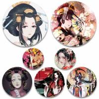 ราคา ผู้หญิงญี่ปุ่นในโบราณเครื่องแต่งกายป้ายอะนิเมะรอบเลเซอร์ป้ายการ์ตูนเข็มกลัดเสื้อผ้ากระเป๋าเป้สะพายหลังอุปกรณ์เสริม ปก (42724416880)