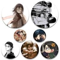 ราคา อะนิเมะ Handmade Badge Eren Levi Armin Arlert Erwin รอบเข็มกลัดสําหรับกระเป๋าเป้สะพายหลังเสื้อผ้าการ์ตูนคอสเพลย์ Pins แฟนคอลเลกชัน (40818681073)