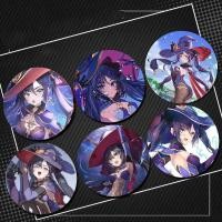 ราคา Mona อะนิเมะเกม Genshin Impact Badges อะนิเมะรอบป้ายเลเซอร์การ์ตูนเข็มกลัดเสื้อผ้ากระเป๋าเป้สะพายหลังอุปกรณ์เสริมLapel (40874421623)