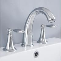 ราคา ขัด Chrome Widespread ห้องน้ําอ่างล้างจานอ่างล้างหน้าก๊อกน้ําน้ําตก 2 จับ 3 หลุม Vanity Mixer Tap znf979 (29162947232)