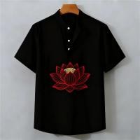 ราคา เสื้อเชิ้ตสีดำใหม่สไตล์ไทยพร้อมพิมพ์3D เหมาะสมสำหรับงานสำคัญ (58150219272)