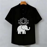 ราคา เสื้อเชิ้ตสีดำพิมพ์ลายไทย สำหรับวิชาชีพและโอกาสพิเศษ (46600260261)