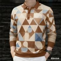 ราคา เสื้อโปโลผู้ชายแขนยาว พิมพ์ลายต่างๆ เช่น ลายทาง ลายสก๊อต เรขาคณิต และดอกไม้ สไตล์ลำลองที่โดดเด่น (55452456501)