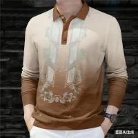 ราคา เสื้อโปโลผู้ชายแขนยาวพิมพ์ลายมีสไตล์ คอปกสีน้ำตาล หลากสี ใส่สบาย (49002476537)