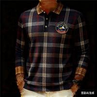 ราคา 2025 ใหม่เสื้อโปโลผู้ชายแขนยาวลายลายสก๊อตเรขาคณิตและมัดย้อมแฟชั่นลําลองผ้าคุณภาพสูงสําหรับสุภาพบุรุษอินเทรนด์ (41876940505)