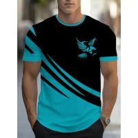 ราคา เสื้อยืดแขนสั้นลำลองคุณภาพสูงสำหรับผู้ชาย ออกแบบลายเสือและลายเฉียงสีคอนทราสต์ สไตล์วินเทจทุกวัน (58101849276)