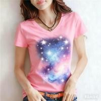 ราคา เสื้อยืดผู้หญิง พิมพ์ลายมินิมอล ลายปลามากมายและลายเต็มตัว สไตล์ลำลอง (52102062829)