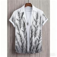 ราคา เสื้อเชิ้ตแขนสั้นผู้ชาย มีลายดอกซากุระและสีลาเวนเดอร์ เหมาะสำหรับฤดูร้อน (29343459389)