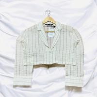 ราคา zara เสื้อครอบลายทาง ทรง oversize อก 38 40 ยาว 18 นิ้ว (40051526647)