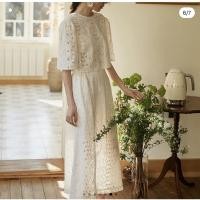 ราคา ผ้าลูกไม้ลายดอกรุ่นนี้สวยมากๆค่า ไม่แก่เลยนะทุกคน เสื้อดีไซน์มาใส่ได้2ด้านนะคะ s m l xl (17156236961)