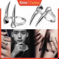 ราคา Kin Beast Fangs แหวนเงิน retro สำหรับผู้ชาย เครื่องประดับสร้างสรรค์และคลาสสิก (25896766018)