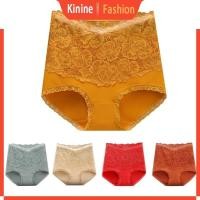 ราคา Kin ผู้หญิงผ้าฝ้ายลูกไม้เอวกางเกงกางเกงสบาย Tummy Control กางเกง (26464128159)