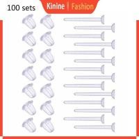 ราคา อุปกรณ์ทำต่างหู DIY 100 เซ็ต พลาสติกและเรซิ่น ไม่แพ้ง่าย พร้อมเข็มและหมุด (50751136728)