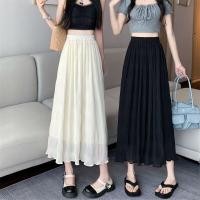 ราคา ฤดูร้อน ผู้หญิงฝรั่งเศสหวานน่าระทึกใจชีฟองครึ่งตัวเอวสูงกระชับสัดส่วน ก เส้น กระโปรงจีบยาวปานกลาง (25232604465)