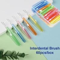 ราคา 60ชิ้น กล่อง interdental แปรงทันตกรรมทำความสะอาดฟันจัดฟัน Oral Care ไม้จิ้มฟันทันตกรรมเครื่องมือไหมขัดฟันจัดฟันแปรง (27458624682)