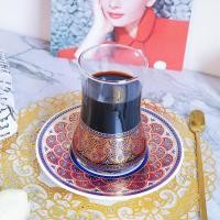 ราคา ถ้วยกาแฟสไตล์ตุรกี ลายสวยงาม ถ้วยกาแฟเรียบง่าย สร้างสรรค์สำหรับใช้ในบ้าน ชุดถ้วยและจานชาอาหรับที่สวยงาม (41104579808)