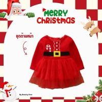 ราคา ชุดเดรสกระโปรงคริสต์มาส สีแดง สำหรับเด็กผู้หญิง แขนยาว ชุดคริสต์มาส เทศกาลคริสต์มาส NO 16317 (26484894640)