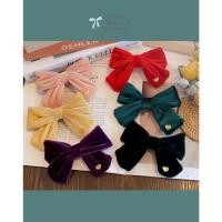 ราคา โบว์กำมะหยี่ กิ๊บโบว์ติดผมกำมะหยี่ กิ๊บปากเป็ด กิ๊บสไตล์เกาหลี (27586200854)