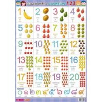 ราคา Se ed ซีเอ็ด โปสเตอร์การศึกษา แบบหัดอ่าน 123 ใช้ร่วมกับ MIS Talking Pen (44272437238)