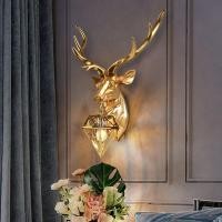 ราคา โชคดี โคมไฟติดผนังหัวกวาง สําหรับตกแต่งบ้าน ห้องนอน หรือห้องนั่งเล่น (53752609365)