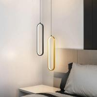 ราคา โคมไฟระย้าโมเดิร์น โคมไฟแขวนข้างเตียง ทรงรี ขนาดเล็ก สไตล์เรียบง่าย สไตล์โมเดิร์น สําหรับห้องนอน โคมไฟแขวน (43975841410)