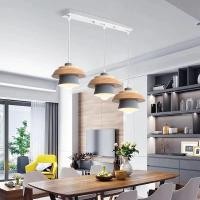 ราคา โคมไฟระย้า นํา โคมไฟแขวนสไตล์นอร์ดิก โคมไฟจี้สร้างสรรค์ที่ทันสมัยเรียบง่ายสําหรับร้านอาหารร้านชานมบาร์โคมไฟไม้สักโคมไฟบาร (28491393344)