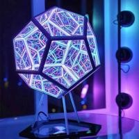 ราคา Infinity Dodecahedron Night Lamp 3D Art Lamp Creative Cool ห้องนอน Nightstand ไฟตกแต่ง (29293461081)