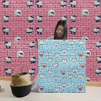 ราคา วอลล์เปเปอร์สติ๊กเกอร์ลายโดเรม่อนคิตตี้แบบการ์ตูนขนาดวอลล์เปเปอร์สติกเกอร์ติดผนัง3งลายอิฐวอลล์เปเปอร์คุณภาพสูงกันน้ําสําหรับตกแต่งผนังบ้านวอลล์เปเปอ (14412104949)