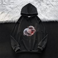 ราคา ฮิปโป Hoodies เสื้อฮู้ด ฮู้ดแขนยาว hippo แฟชั่นสไตล์เกาหลี สกรีนลายน่ารัก หมูเด้ง fashion cotton hoodies (24388033524)