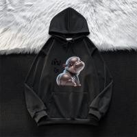 ราคา ฮิปโป Hoodies เสื้อฮู้ด ฮู้ดแขนยาว ฮิปโปก้น แฟชั่นสไตล์เกาหลี สกรีนลายน่ารัก หมูเด้ง cotton hippo hoodies (29966709426)