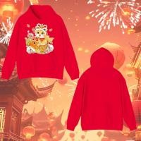 ราคา เสื้อฮู้ด ผ้าฝ้าย HoodieHOT เสื้อฮู้ด happy chinese new year เสื้อกันหนาวปีใหม่ 2025 ของขวัญปีใหม่ M 3XL fashion (29921920678)
