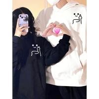 ราคา Hoodies คู่ Fashion เสื้อกันหนาวลายการ์ตูนสำหรับคู่รักชายและหญิง Couple Hoodie (29920116117)