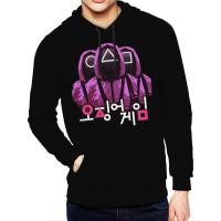 ราคา Squid Game Season 2 เสื้อฮู้ด Squid Game Guards แขนยาวผู้ชาย Men s Hoodie ผ้าฝ้ายสีดำ (28771445608)