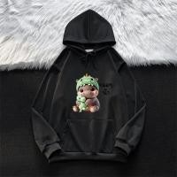 ราคา ฮิปโป Hoodies เสื้อฮู้ด ฮู้ดแขนยาว cute hippo แฟชั่นสไตล์เกาหลี สกรีนลายน่ารัก หมูเด้ง printed hoodies (27116713854)
