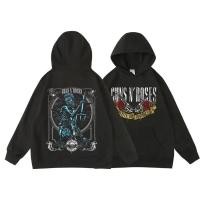 ราคา เสื้อฮู้ด Guns N Roses Rock Band รีโทรสไตล์ถนนพิมพ์ Hoodies ผู้ชายผู้หญิง M 3XL (43775151693)