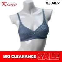 ราคา KSARA เสื้อชั้นในไร้โครง 3 4 คัพ ฟองน้ำ หนา 3 มม ตัดต่อ เต้าทรงซับผ้าลูกไม้ รุ่น KSB407 (27410401871)