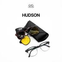 ราคา แว่นตาสายตายาวเลนส์ 2 ชั้น ออโต้รุ่น HUDSON ฮัดสัน พร้อมเลนส์ Clip on คลิปออน 3สี จบปัญหาสายตายาว (47650809764)