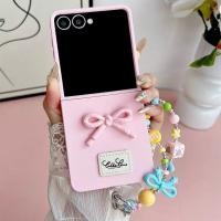 ราคา น่ารัก 3D Bow Cover Funda สําหรับ Samsung Galaxy Z Flip 7 5 4 3 5G Zflip6 มือสําหรับ Motorola Razr 60 50 40 Ultra Candy สีกรณี (41013199259)