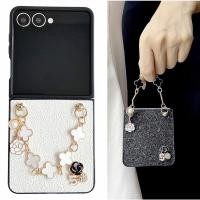 ราคา หนังธรรมดาพราวน้ําหอมขนาดเล็กสร้อยข้อมือโทรศัพท์มือถือสําหรับ Samsung Z Flip 7 6 5 4 3 Galaxy Z Flip7 Moto Razr 60 50 40 Ultra ป้องกัน (52152690287)