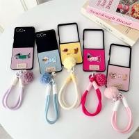 ราคา การ์ตูนยอดนิยมไส้กรอกสุนัขซองหนังสําหรับ Samsung Galaxy Z Flip 7FE 6 5 4 3 Plush Lanyard กันกระแทกกรอบนุ่มป้องกัน (41922548694)